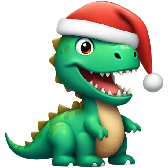 Dinosaur wearing a Santa hat  emoji