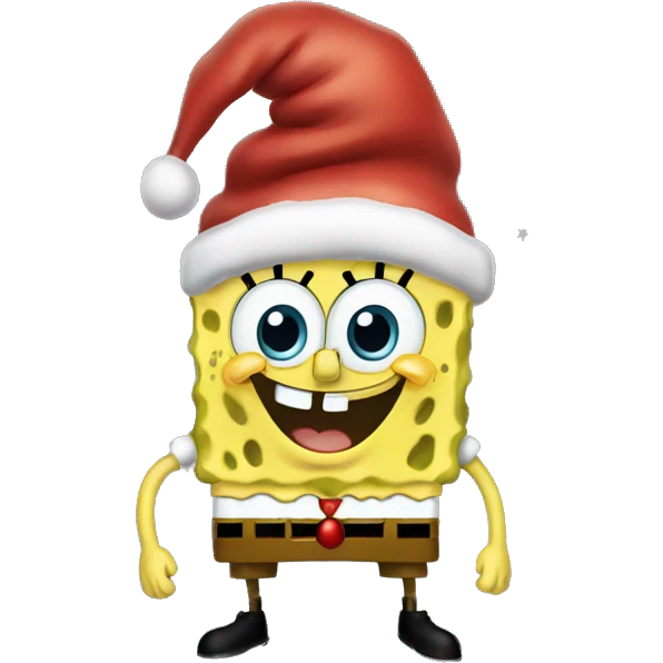 spongebob with christmas vibes  emoji