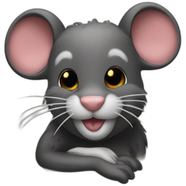Raton laveur qui fait le signe du rock ‘n’ roll emoji