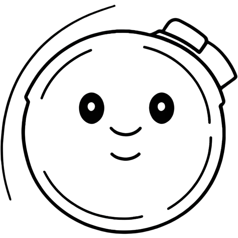 buffering symbol with a face in the center emoji