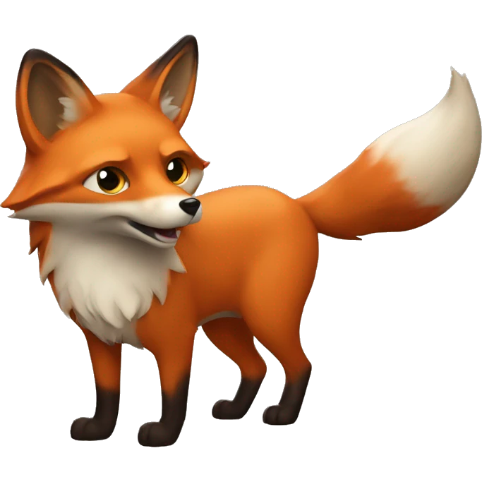 Fox in shushed  emoji