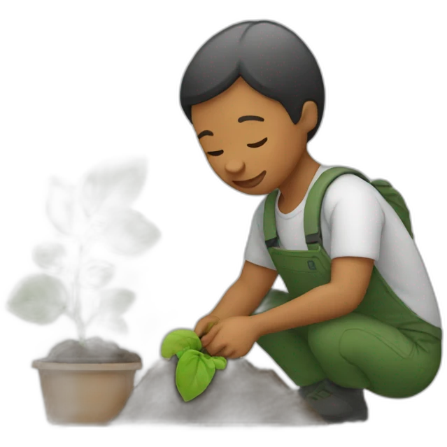 nature activist planting emoji