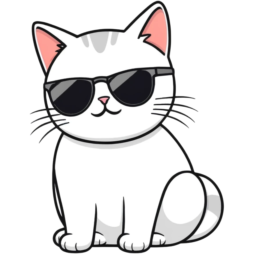Cat with sunglasses emoji