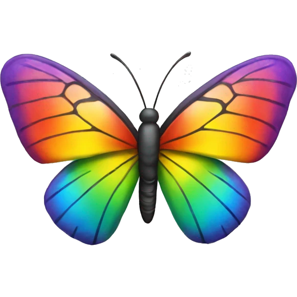 Rainbow butterfly emoji