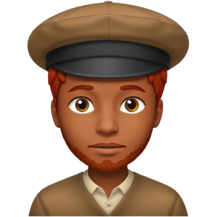 hatted and red haired black man emoji