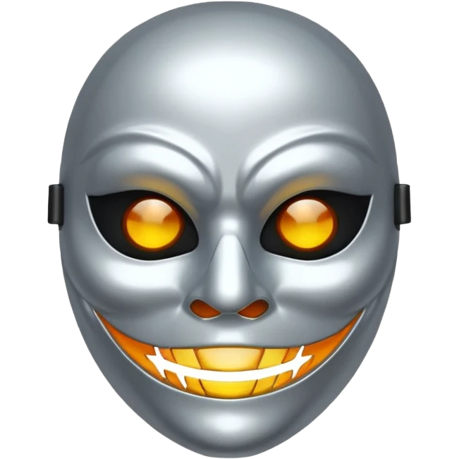 Spooky mirror mask emoji