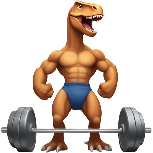 Dino working out  emoji