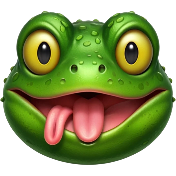 frog tongue face emoji