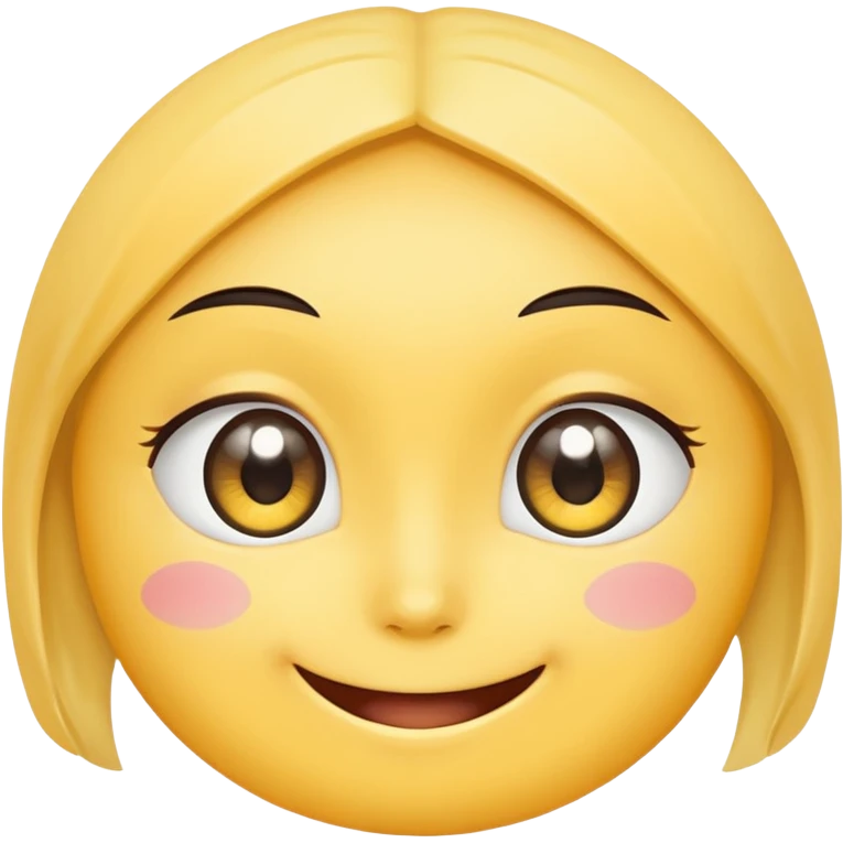 super cute anime eyes classic yellow face cheesy smile bigger smile and thicker eyebrows  emoji