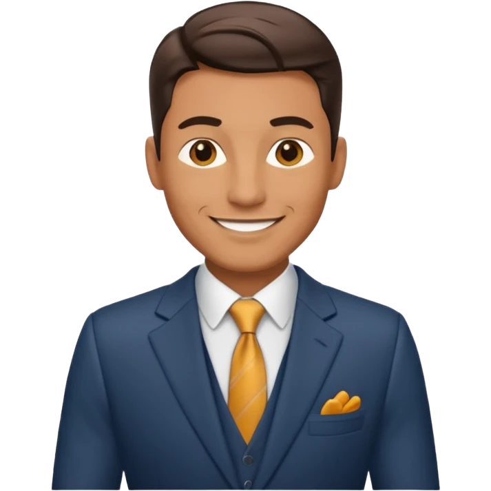 male 40 in cool suit emoji