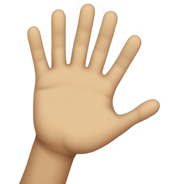 Raised hand emoji
