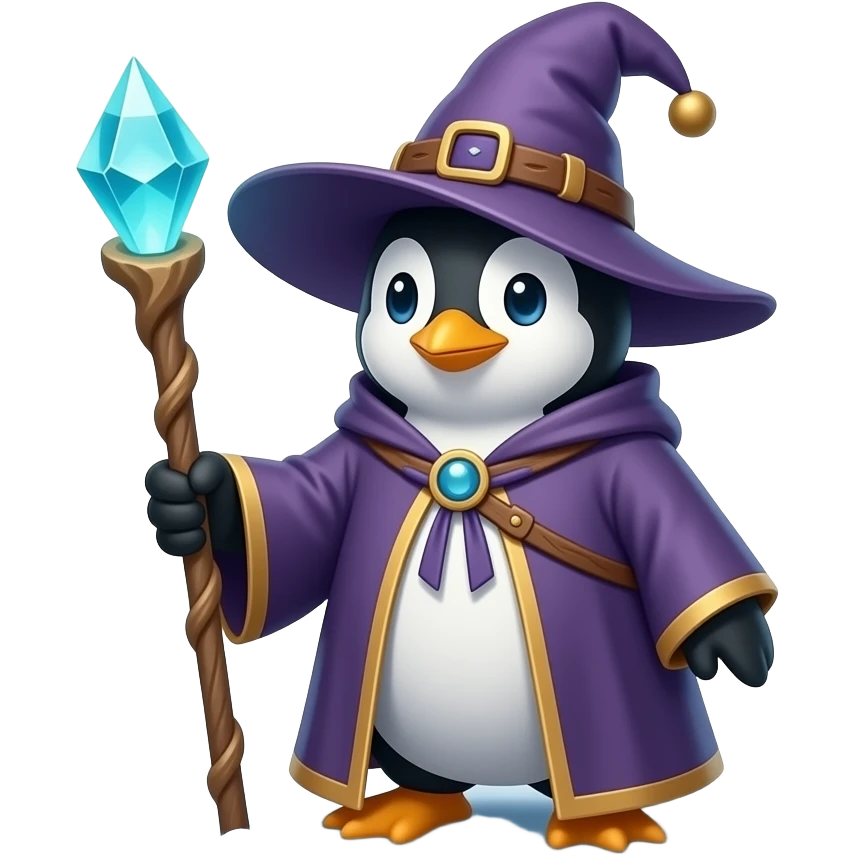 Penguin Wizard emoji