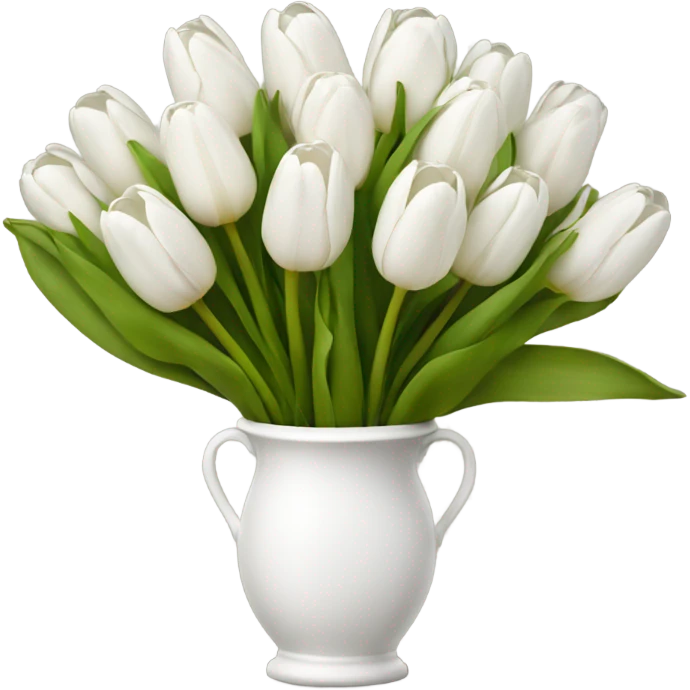 white tulip bouquet  emoji