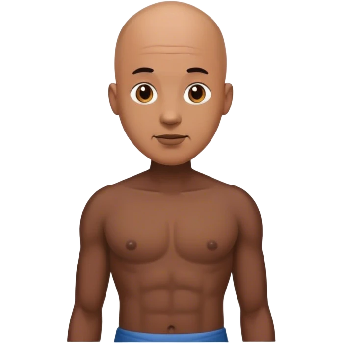 bald man body, waist above emoji