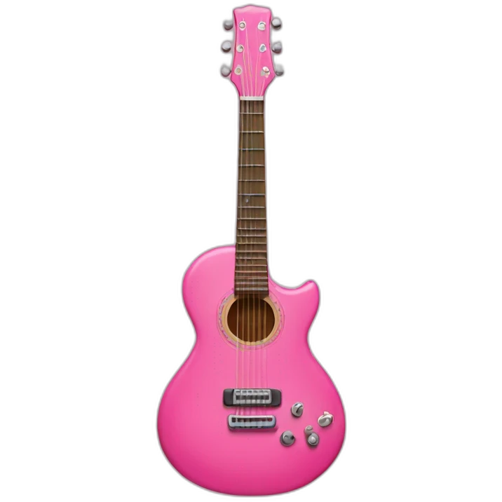 pink guitar  emoji