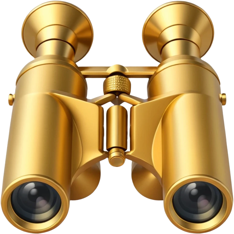 gold binoculars with BIG lenses and simple eye holes emoji