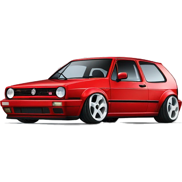 Volkswagen Golf 3 GTI red stanced  emoji