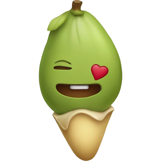 Pistacchio con cuore emoji