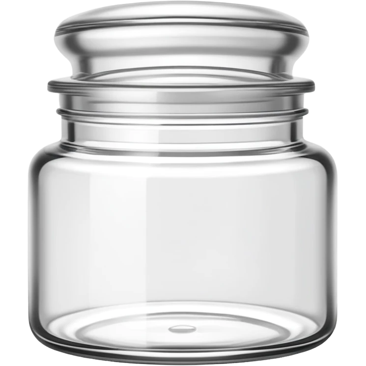 empty cosmetic jar icon with the lid off, showing it's used up emoji