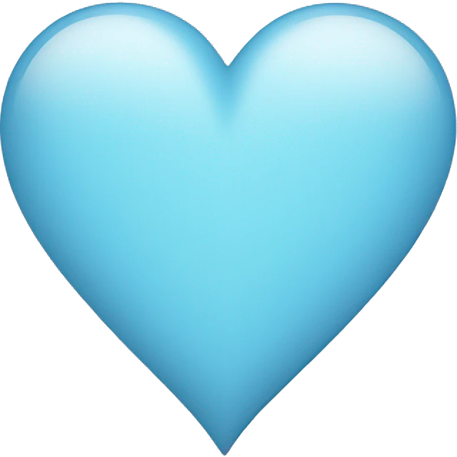 light blue heart emoji
