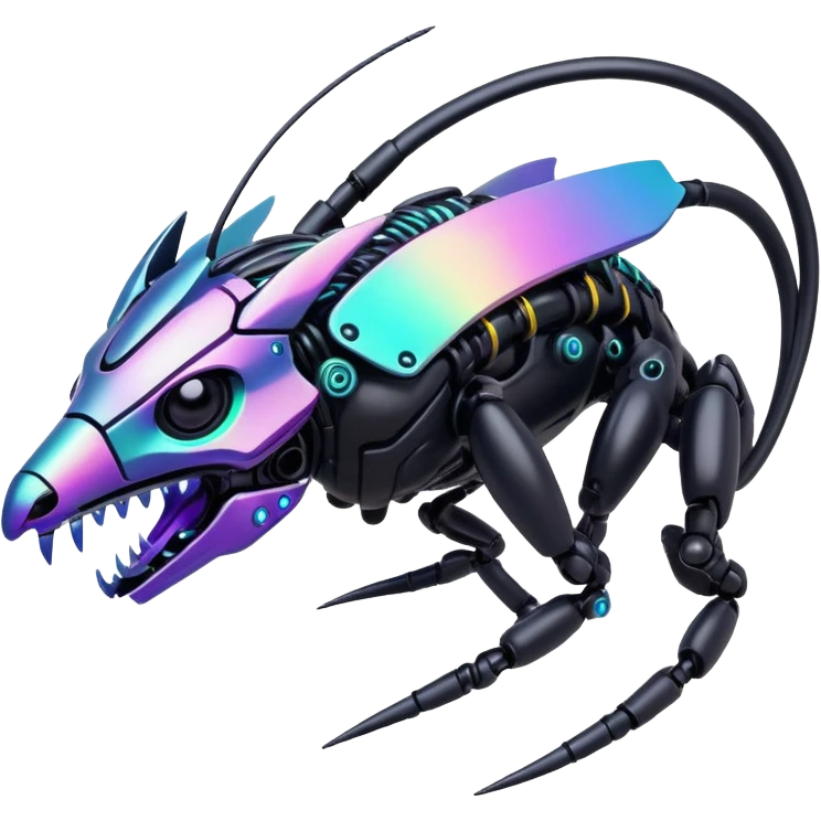 Cyberpunk complex iridescent aesthetic-scenery-Fakémon-creature emoji