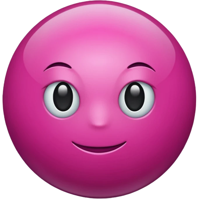 magenta color sphere. emoji