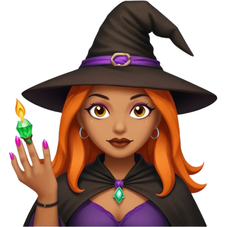 Slay baddie witch with manicure emoji