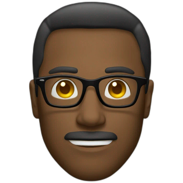 Cara hombre con muchas canas  con gafas de sol negras emoji