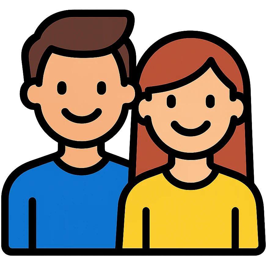 a couple smiling emoji