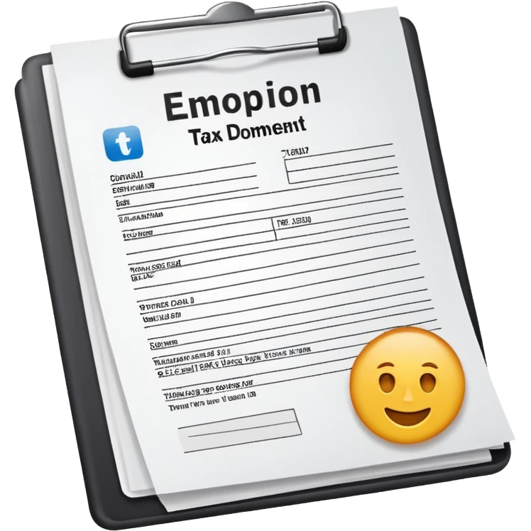 Tax money document emoji