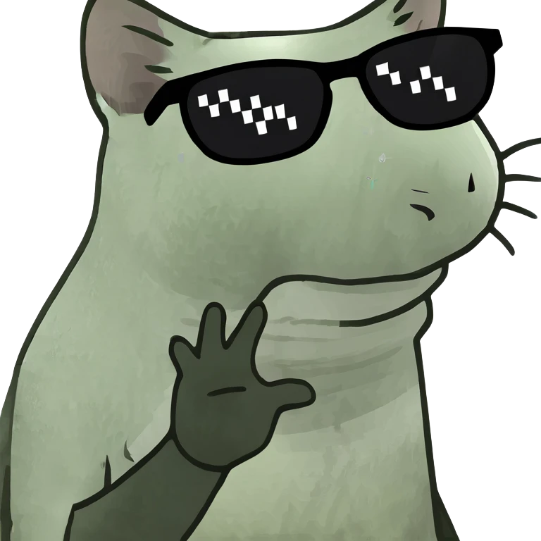 Cat with sunglasses emoji