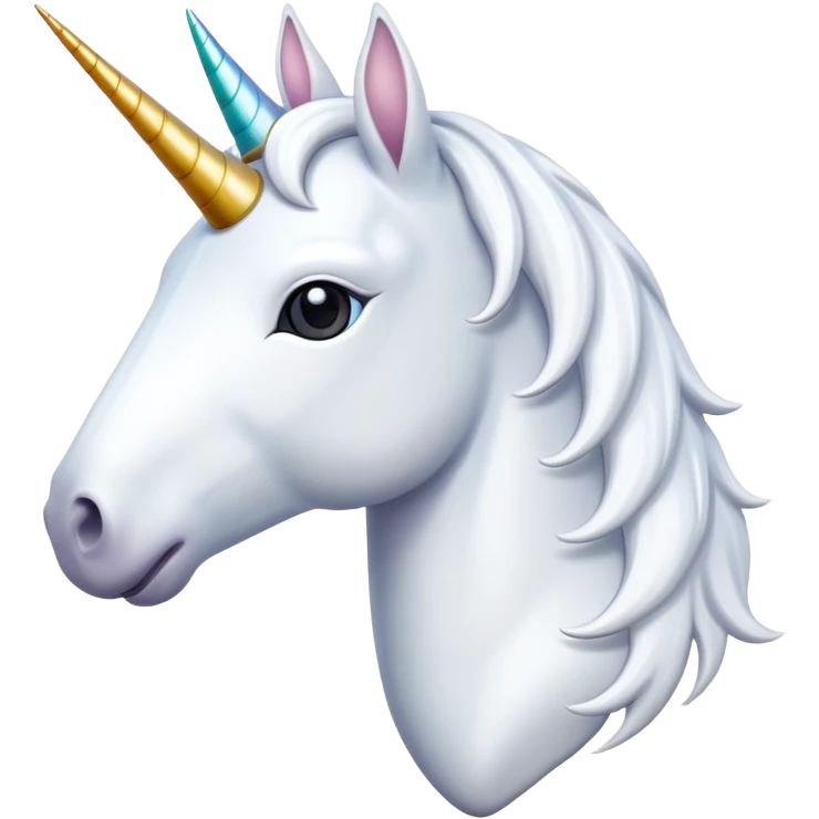 all white unicorn emoji