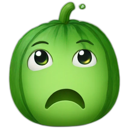 Sad cucumber  emoji