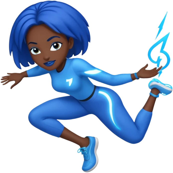 electric bending black woman emoji