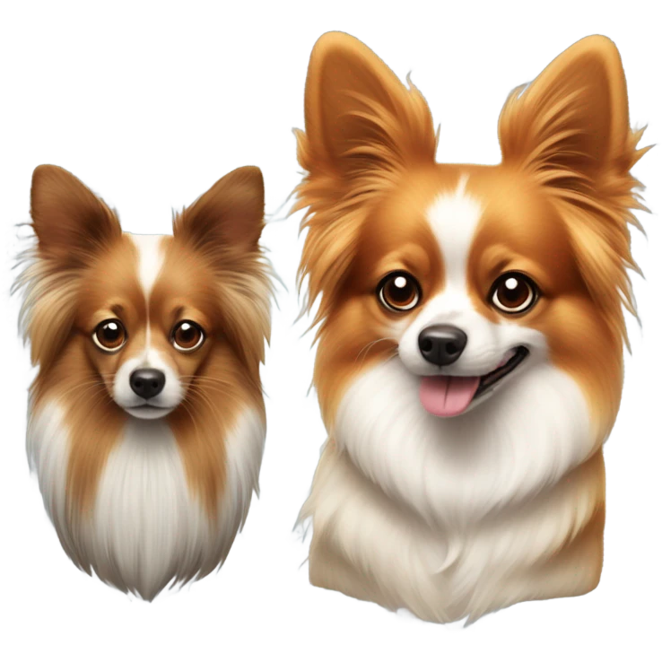 Papillon with Pomeranian emoji