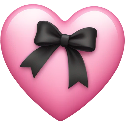 pink heart with a black bow emoji
