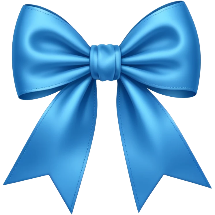 blue color bow emoji