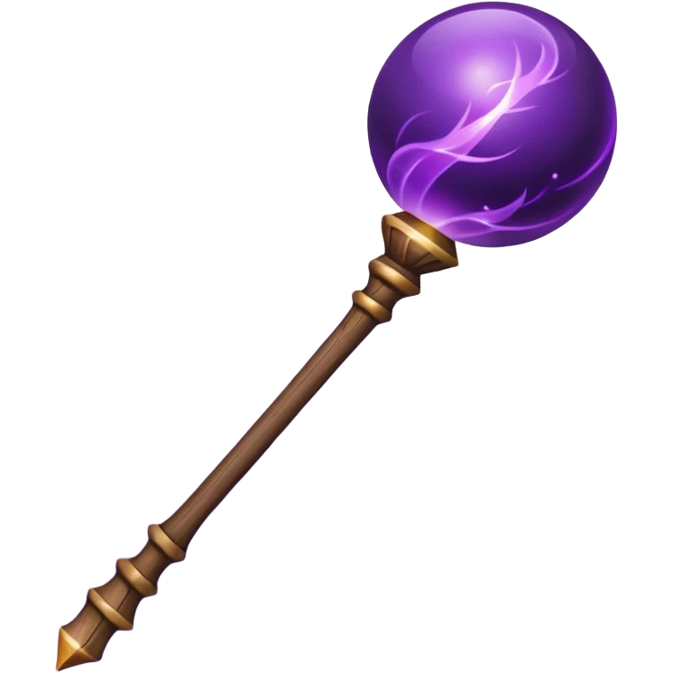 purple magical staff with purple orb emoji