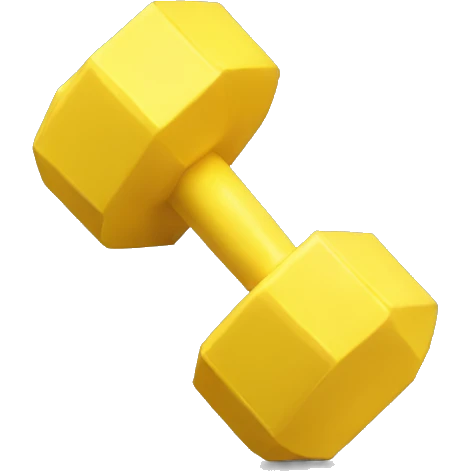 LIGHT YELLOW dumbell emoji