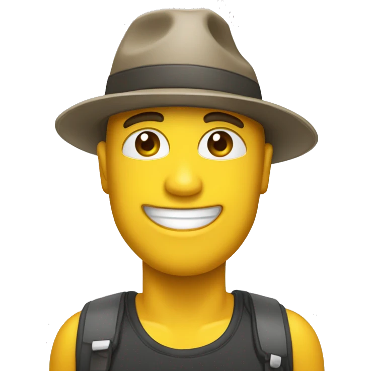 Positivo usando boné emoji