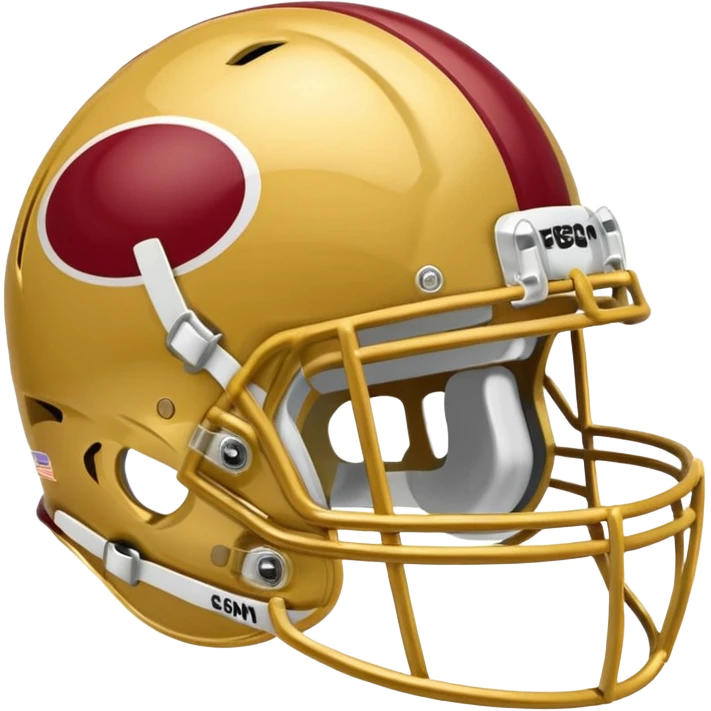 College football player helmet in gold color  emoji
