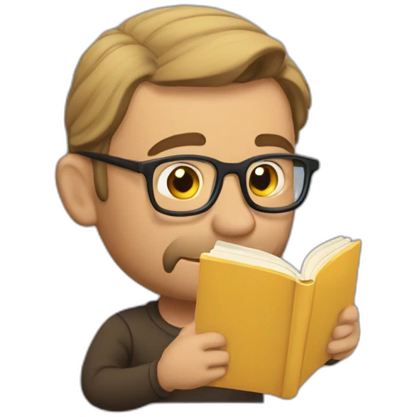 Daniel Jackson reading a book emoji