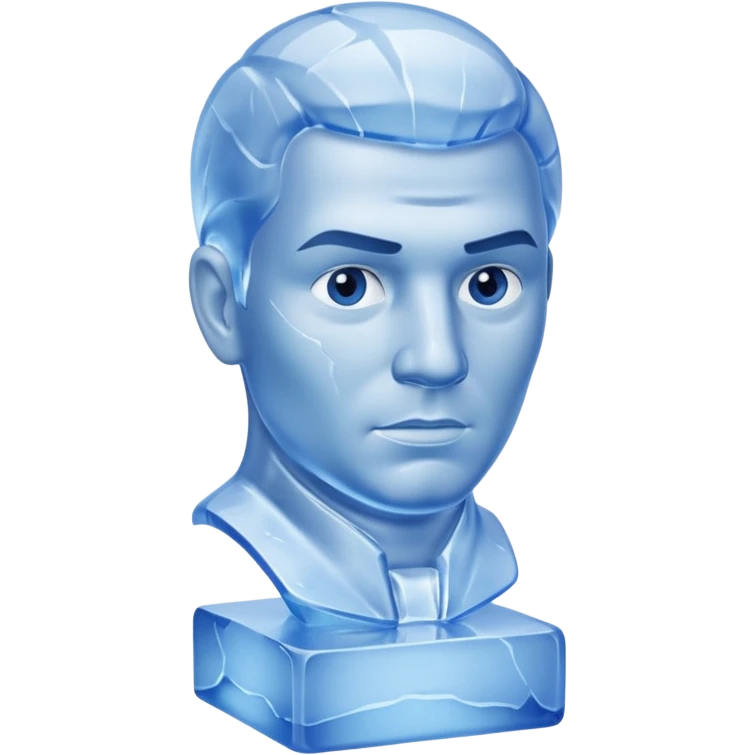 ice Sculpture bust man emoji