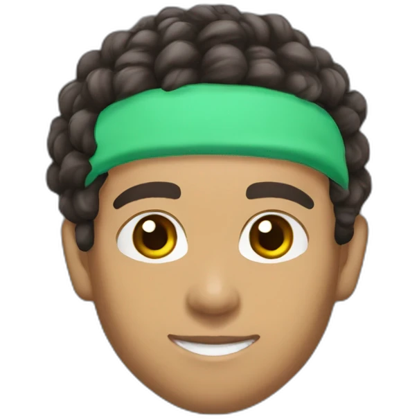 Lightskin socer player afrotaper hairband emoji