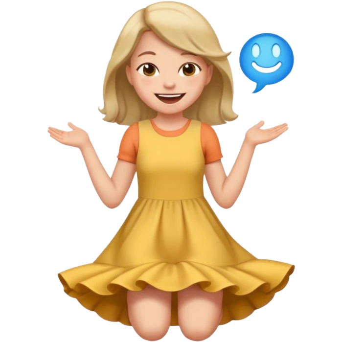 A girl is farting emoji