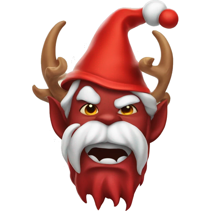 Devil with Santa hat emoji