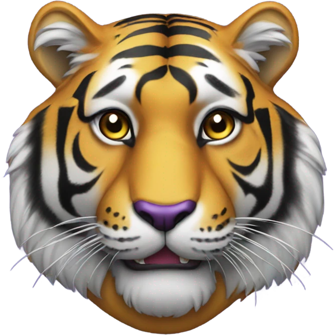 Tiger with lsu shirt on emoji