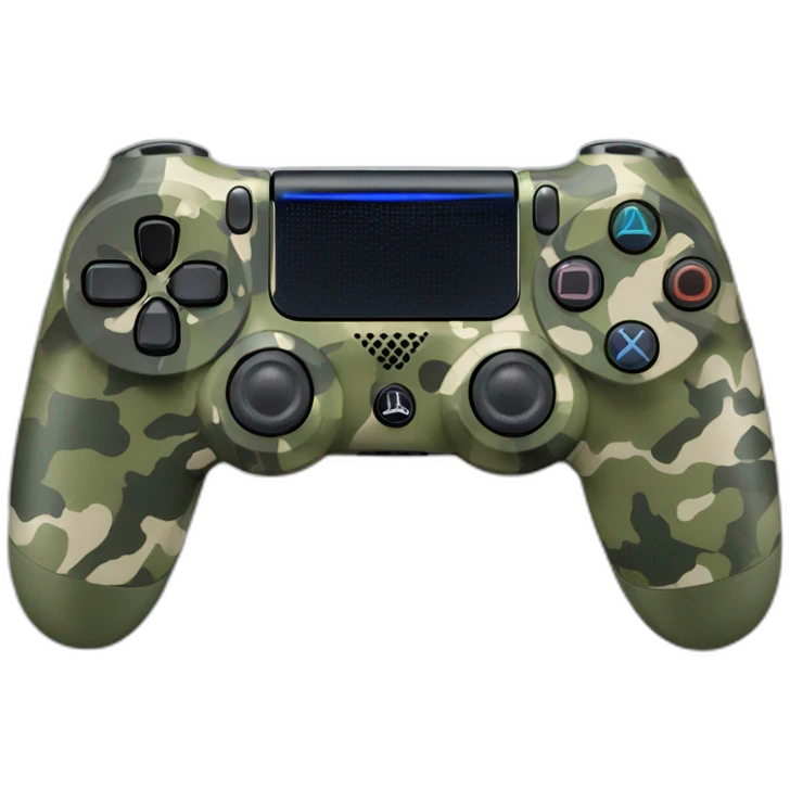 Homme avec manette ps4 camouflage emoji
