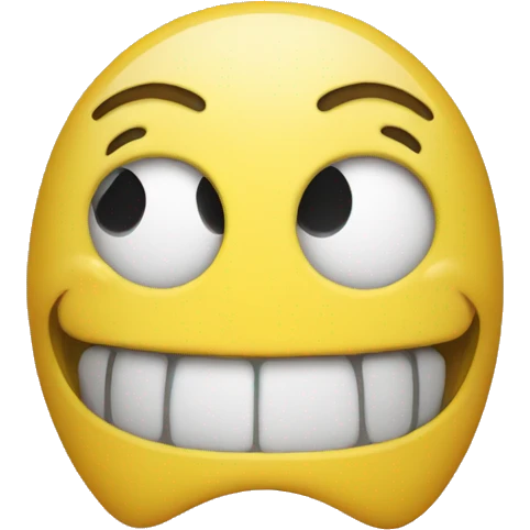 Smiley with yellow bone in mouth emoji