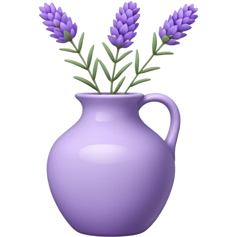 A small white vase holding one lavender flower. emoji